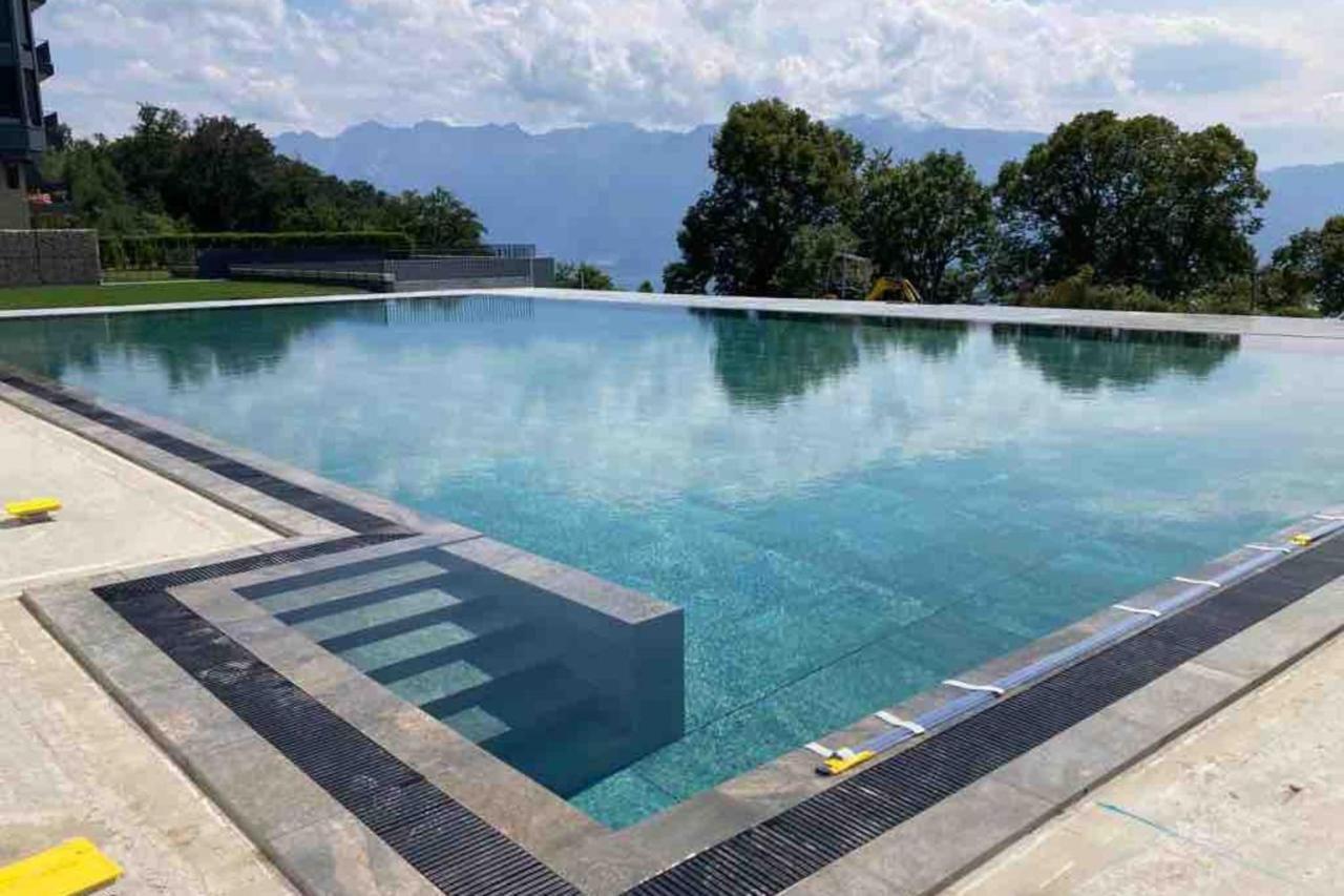 Les Terrasses De Lavaux 1 - Appartement De Luxe Avec Vue Panoramique Et Piscine Puidoux Екстериор снимка