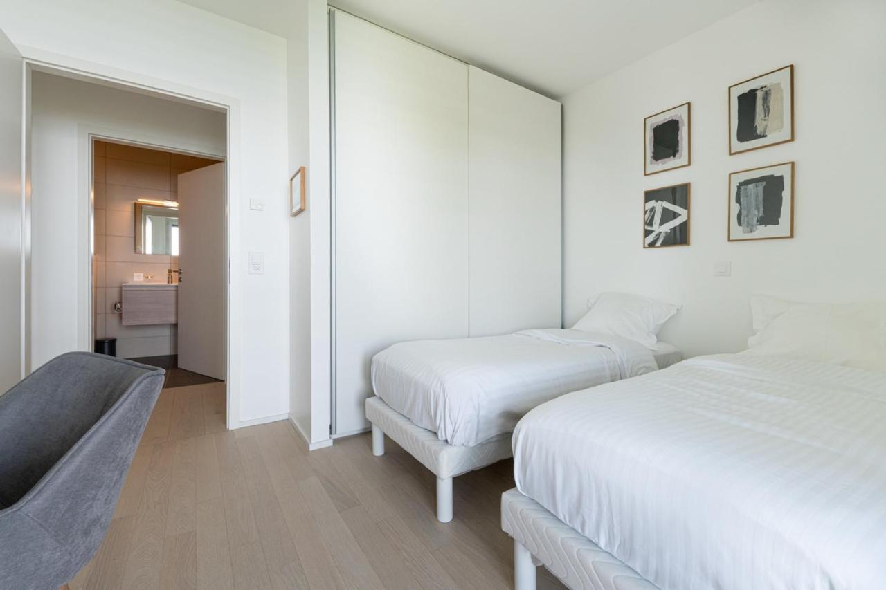 Les Terrasses De Lavaux 1 - Appartement De Luxe Avec Vue Panoramique Et Piscine Puidoux Екстериор снимка