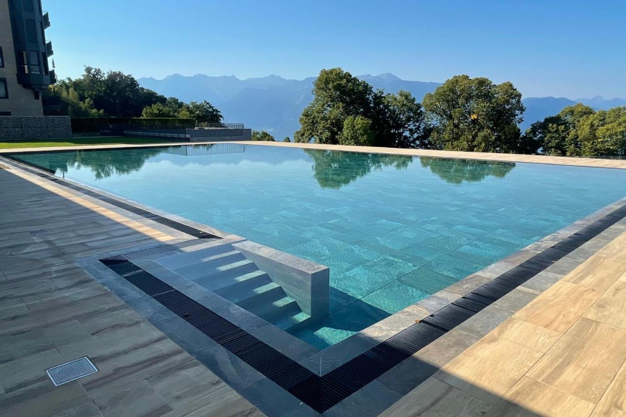Les Terrasses De Lavaux 1 - Appartement De Luxe Avec Vue Panoramique Et Piscine Puidoux Екстериор снимка